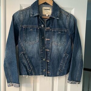 L'AGENCE Blue Classic Jean Jacket